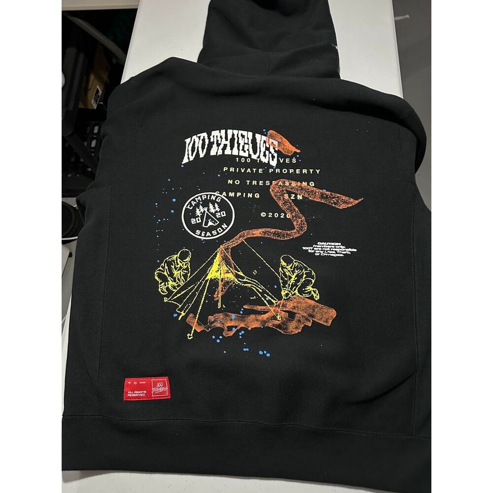 100 Thieves No Camping Sweatshirt XL SKU 60